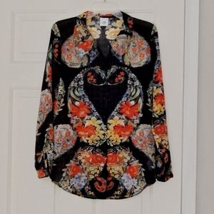 Cabi Amour floral sheer lightweight work blouse.  Size S.